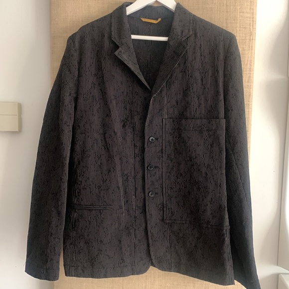 NWOT Ann D stripe embroidery chore jacket - Picture 2 of 11